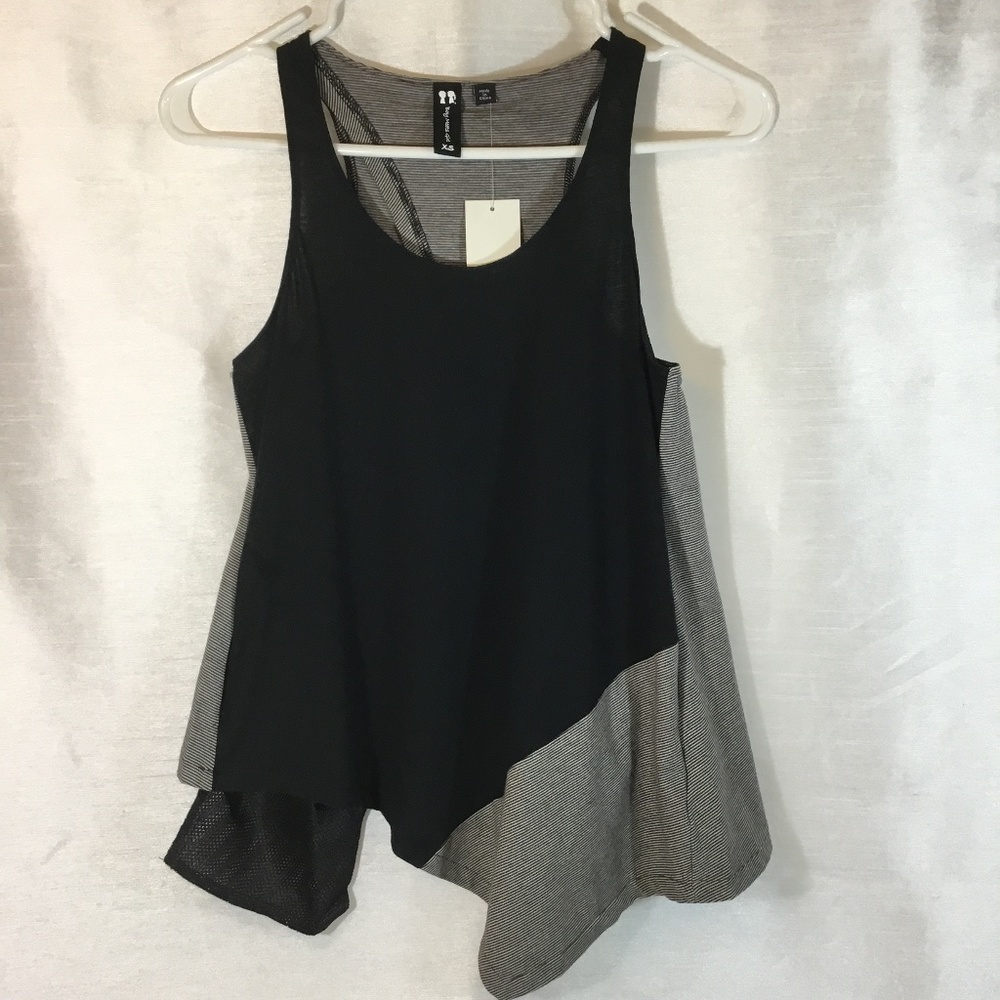 💎Boy Meets Girl Open Back Black & Stripe Top